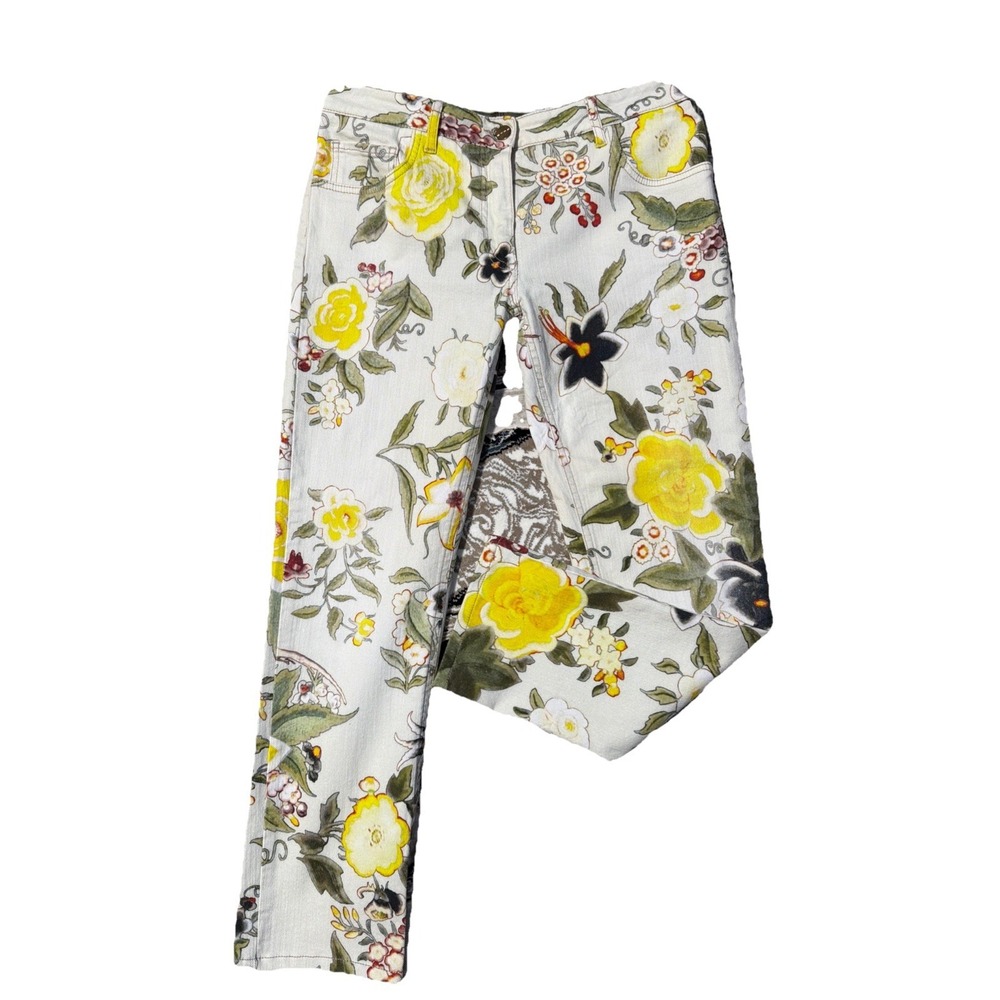 Etro Italy‎ Botanical/Floral/Multicolor Print Women's Size 29 Jeans